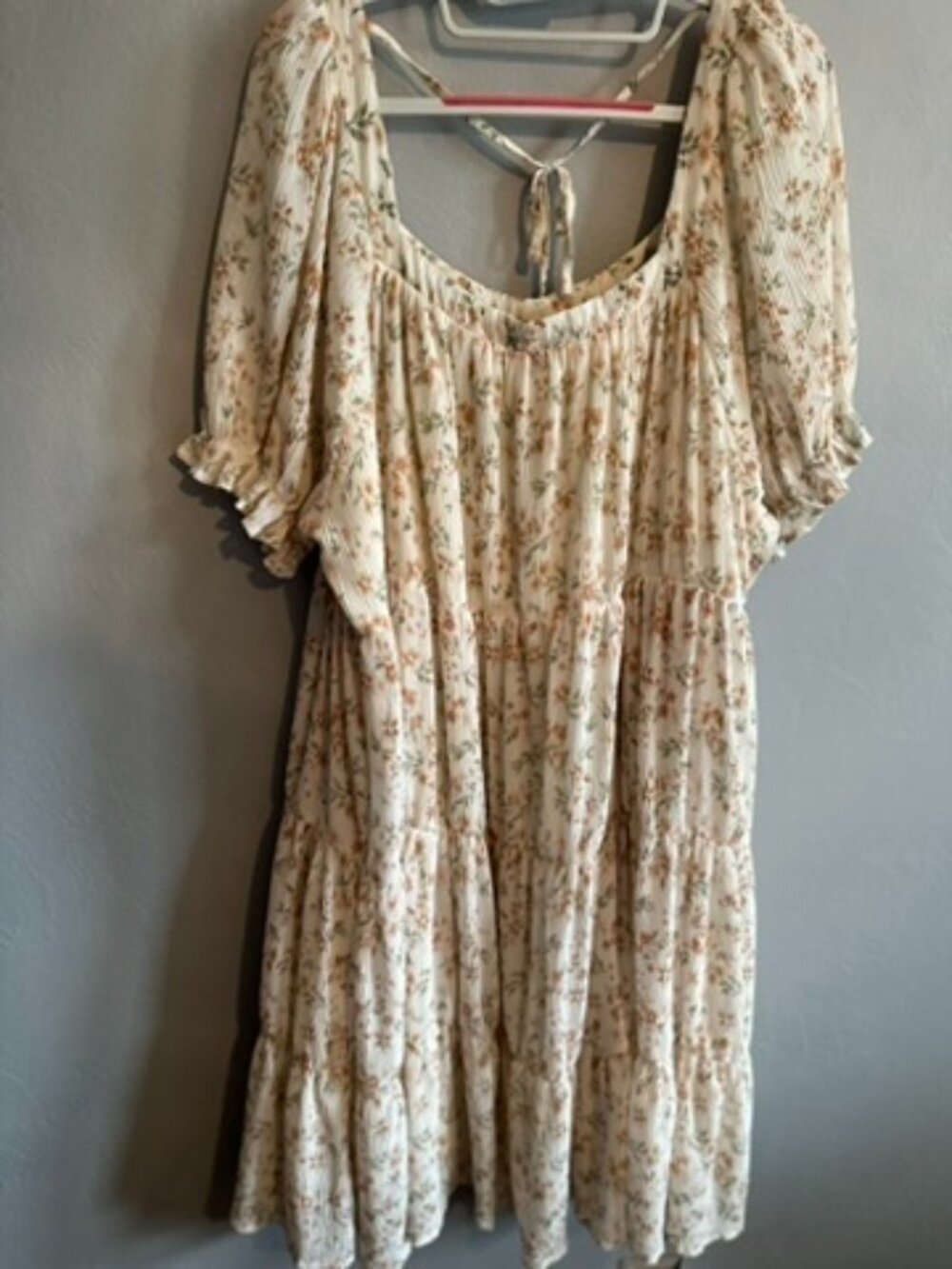 Hayden LA Cream Floral Dress - Size 2x
